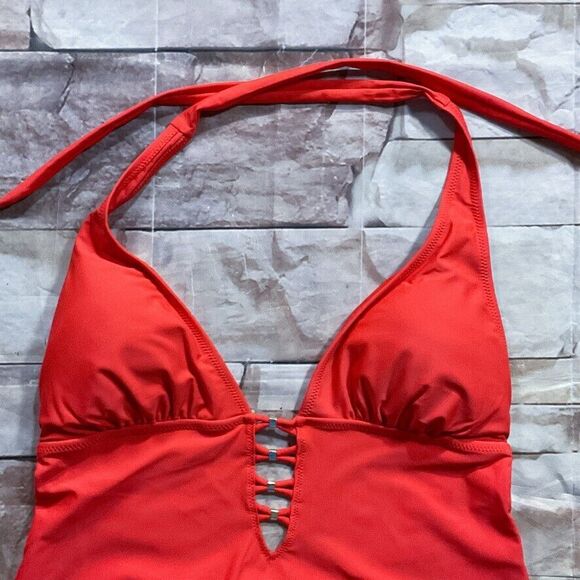 City Chic Womens Swimsuit sz 16 new nwt Tigerlilly Red Gidget OnePiece High Leg - Picture 6 of 12